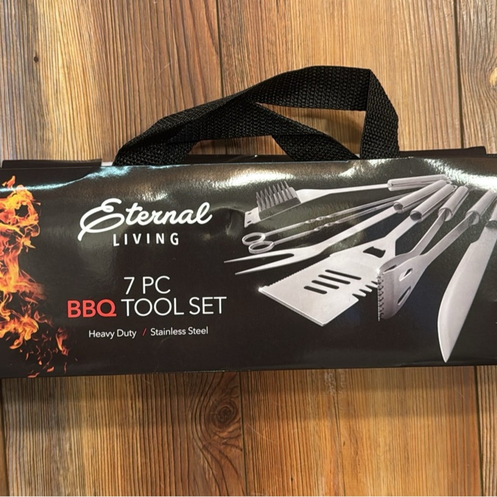 Stainless Steel BBQ Tool Set - Black